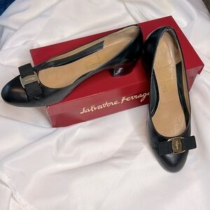 Salvatore Ferragamo heels with a bow